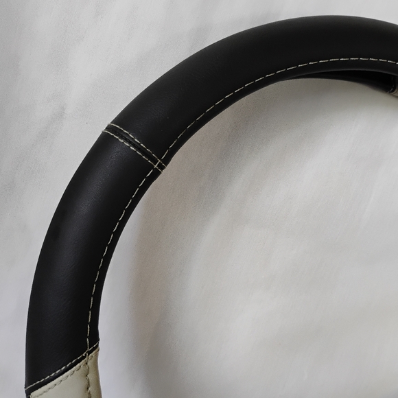 Grey & Black Steering Wheel Cover Vehicle / Car Customization Stitching Accent - Picture 3 of 7